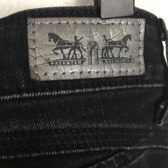 LEVIS FLATTER AND FLAUNT SKINNY BLACK WOMENS JEANS - Picture 7 of 8